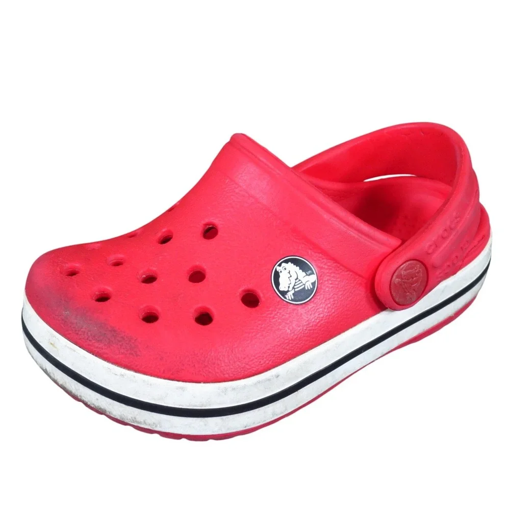 Crocs Crocband Toddler Unisex Sandal‎ Size 4-5T Casual Water Shoe Red Synthetic